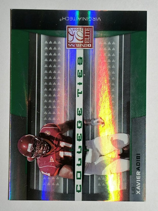 2008 Donruss Elite College Ties Green #16 Xavier Adibi