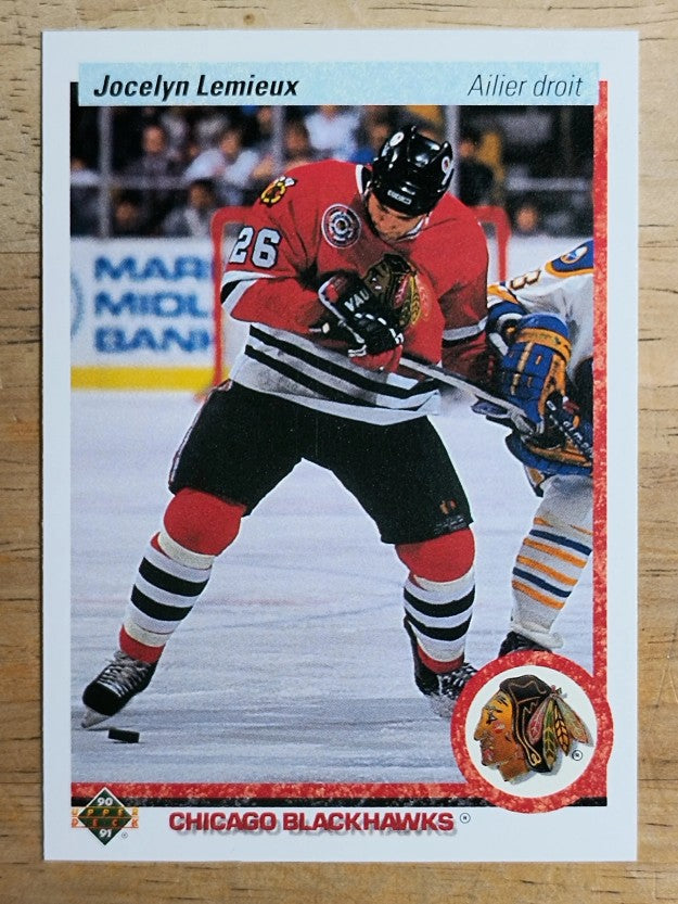 1990-91 Upper Deck French #544 Jocelyn Lemieux RC