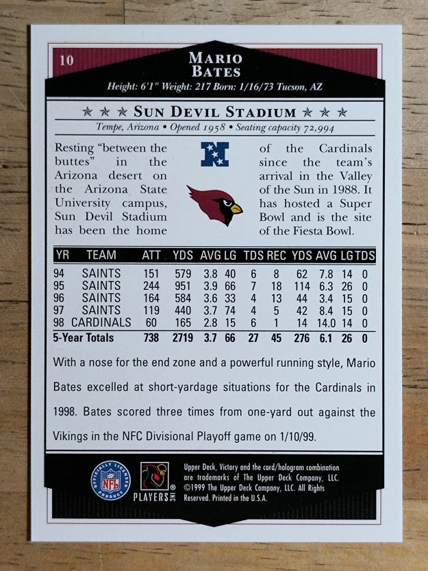 1999 Upper Deck Victory #10 Mario Bates