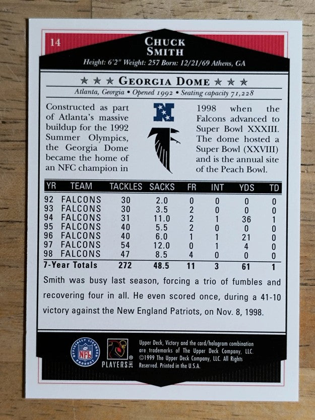 1999 Upper Deck Victory #14 Chuck Smith