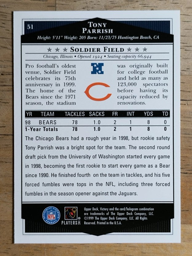 1999 Upper Deck Victory #51 Tony Parrish