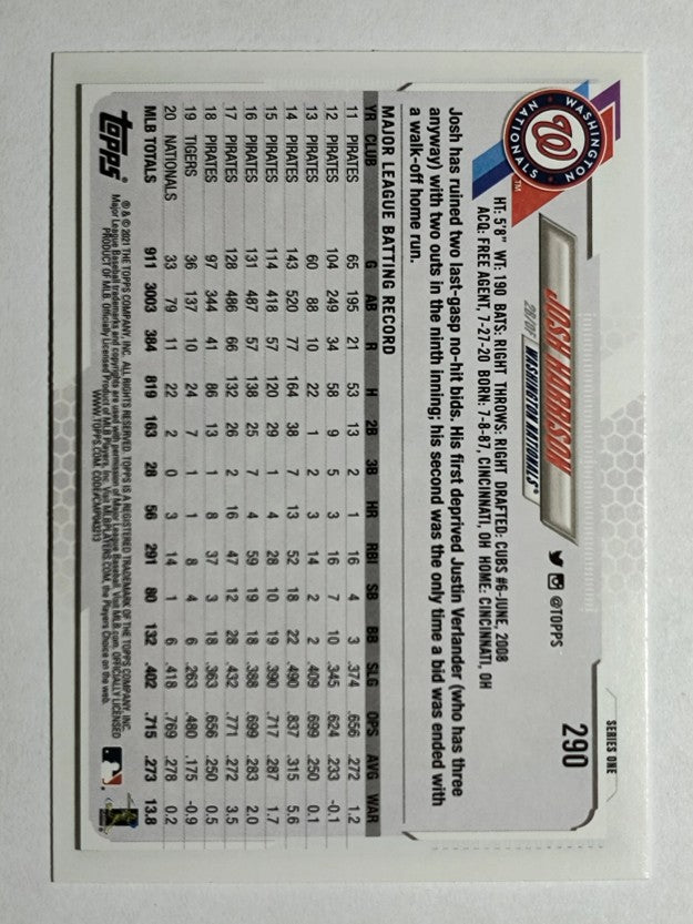 2021 Topps #290 Josh Harrison