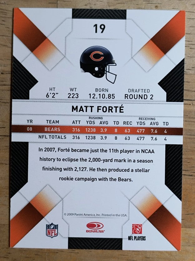 2009 Donruss Threads #19 Matt Forte