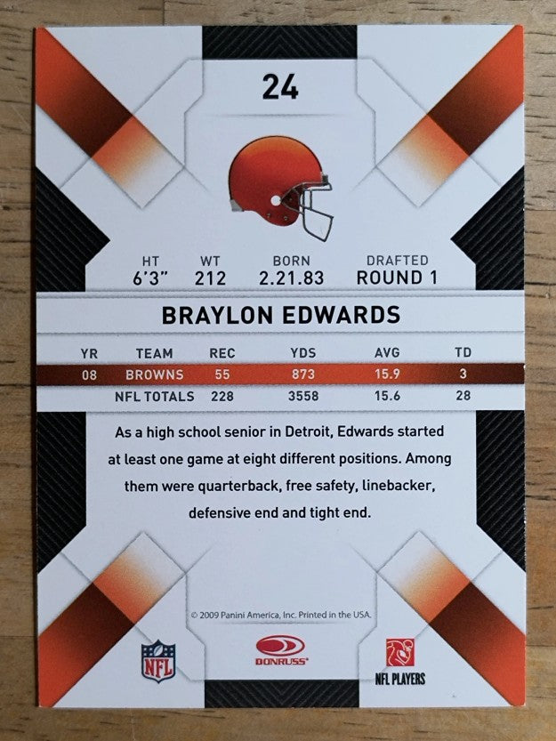 2009 Donruss Threads #24 Braylon Edwards