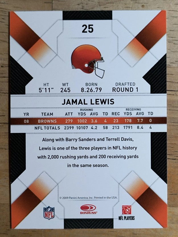 2009 Donruss Threads #25 Jamal Lewis