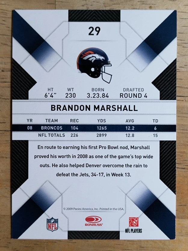 2009 Donruss Threads #29 Brandon Marshall