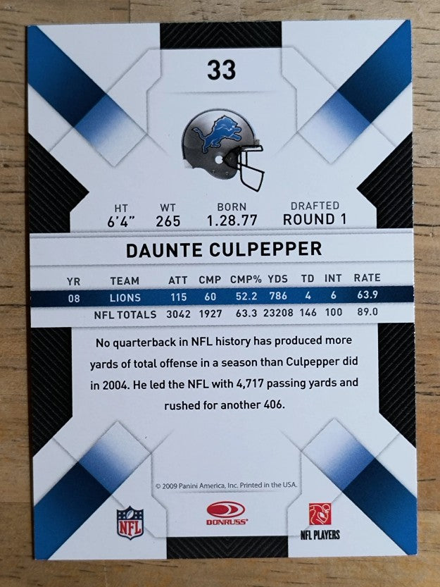 2009 Donruss Threads #33 Daunte Culpepper