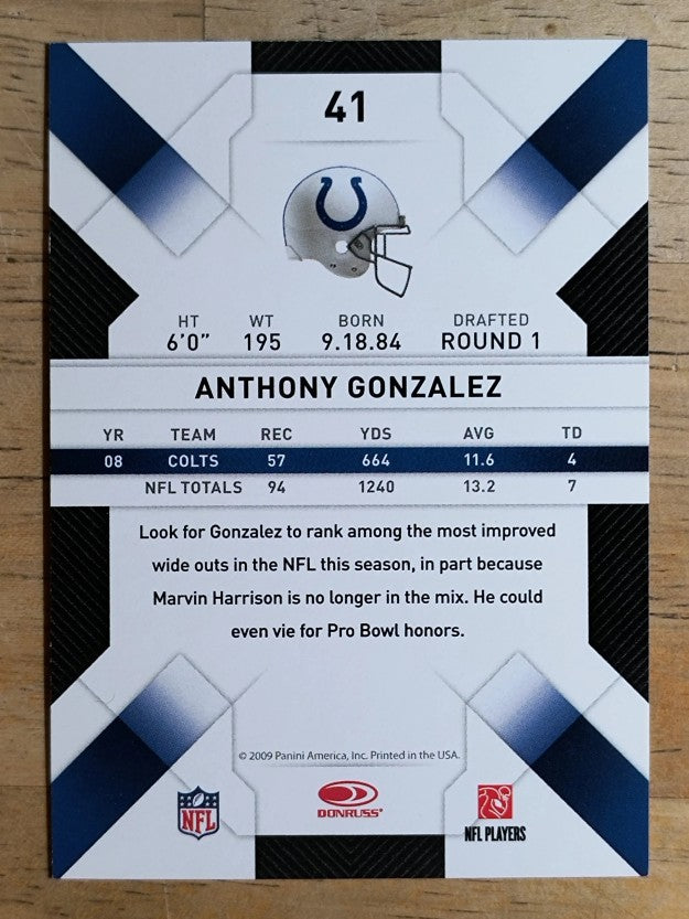 2009 Donruss Threads #41 Anthony Gonzalez