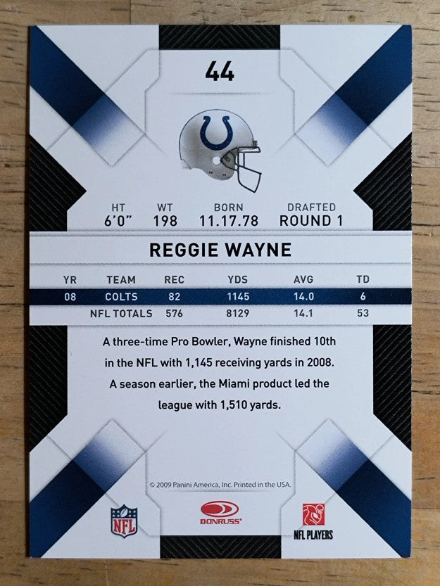 2009 Donruss Threads #44 Reggie Wayne
