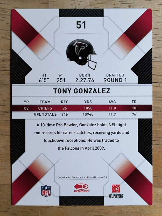 2009 Donruss Threads #51 Tony Gonzalez