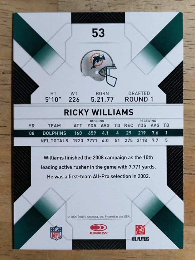 2009 Donruss Threads #53 Ricky Williams