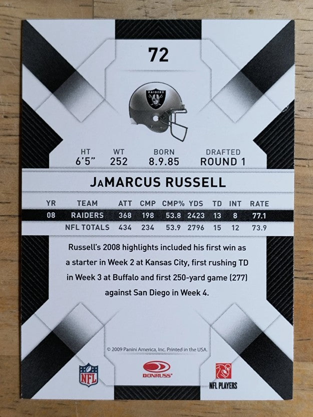 2009 Donruss Threads #72 JaMarcus Russell
