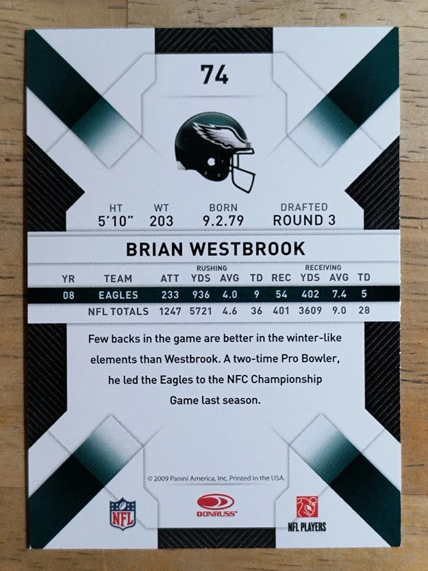 2009 Donruss Threads #74 Brian Westbrook