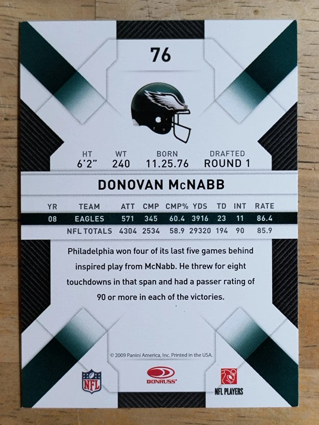 2009 Donruss Threads #76 Donovan McNabb