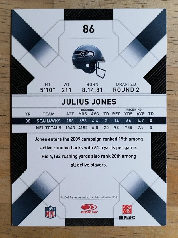 2009 Donruss Threads #86 Julius Jones
