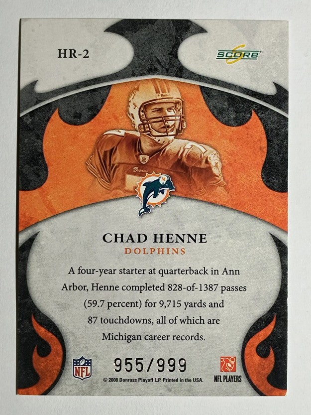 2008 Select Hot Rookies #2 Chad Henne