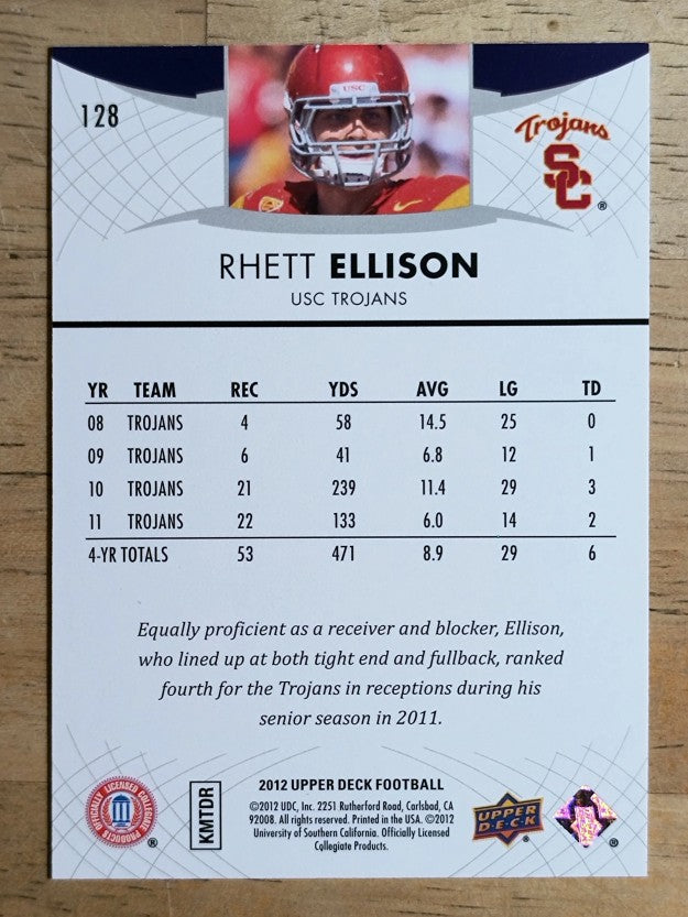 2012 Upper Deck #128 Rhett Ellison