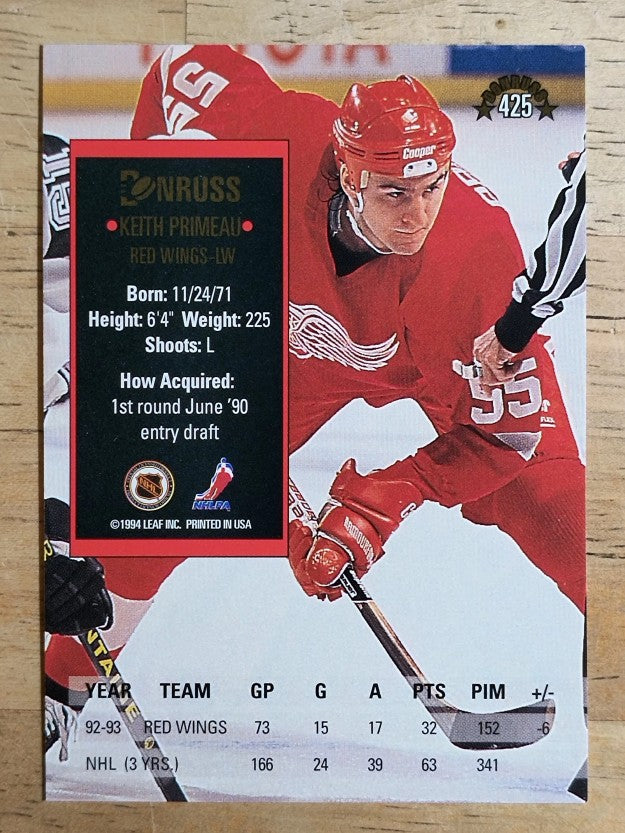 1993-94 Donruss #425 Keith Primeau