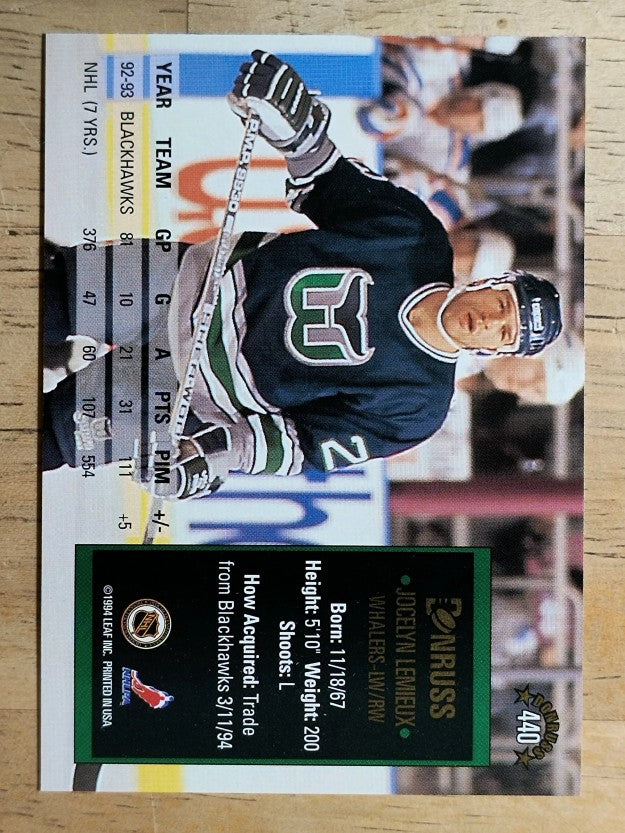 1993-94 Donruss #440 Jocelyn Lemieux