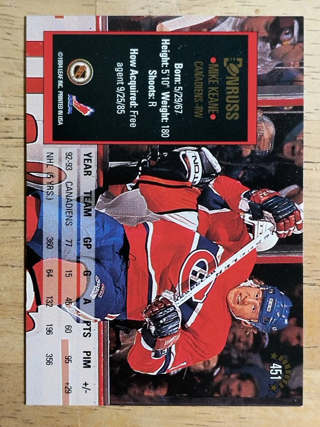 1993-94 Donruss #451 Mike Keane