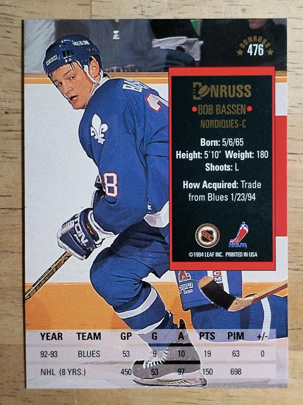1993-94 Donruss #476 Bob Bassen