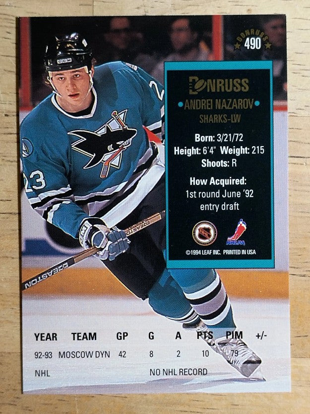 1993-94 Donruss #490 Andrei Nazarov RC