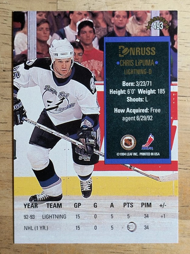 1993-94 Donruss #493 Chris LiPuma RC
