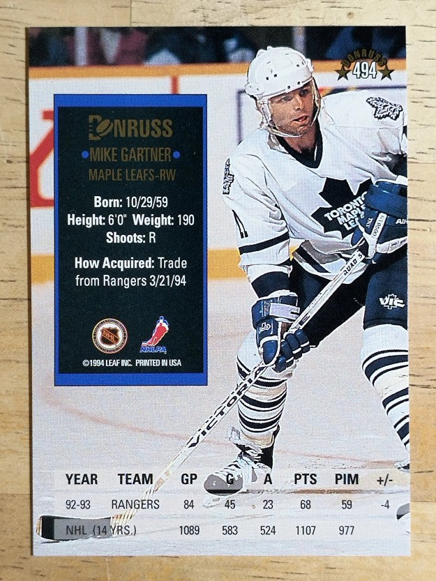 1993-94 Donruss #494 Mike Gartner
