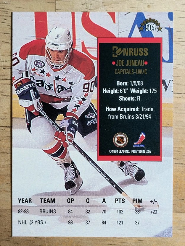 1993-94 Donruss #504 Joe Juneau