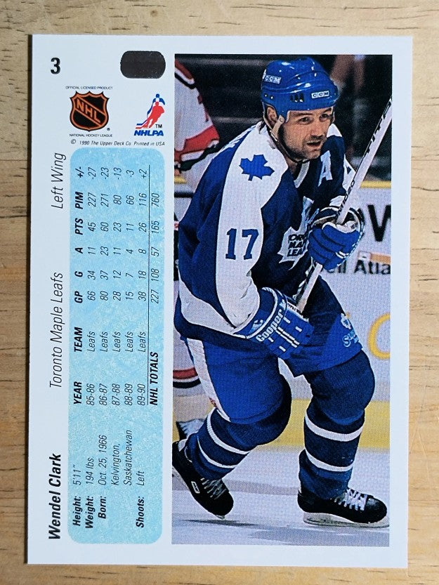 1990-91 Upper Deck #3 Wendel Clark