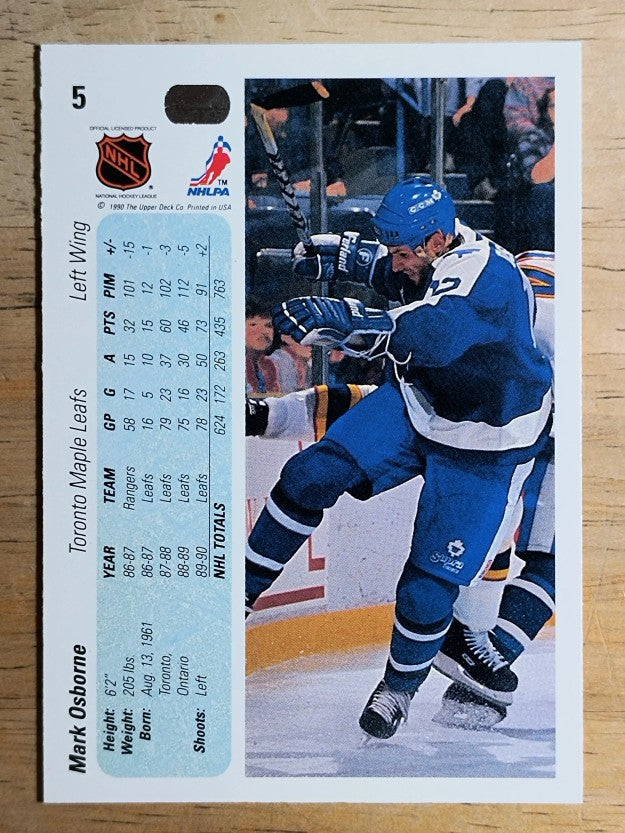 1990-91 Upper Deck #5 Mark Osborne