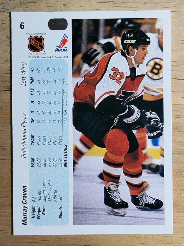 1990-91 Upper Deck #6 Murray Craven
