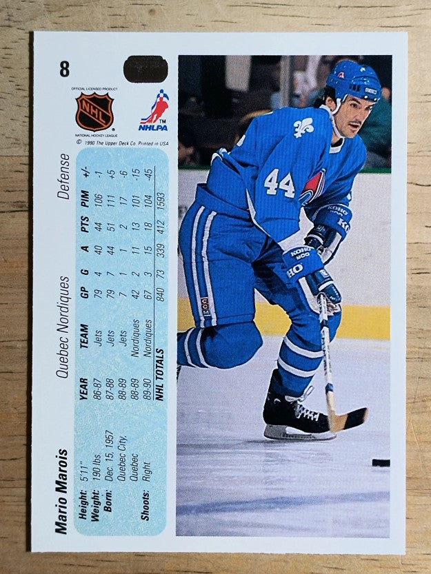1990-91 Upper Deck #8 Mario Marois