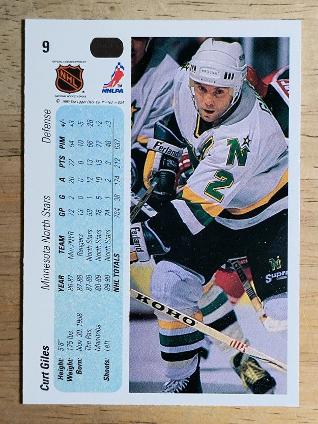 1990-91 Upper Deck #9 Curt Giles