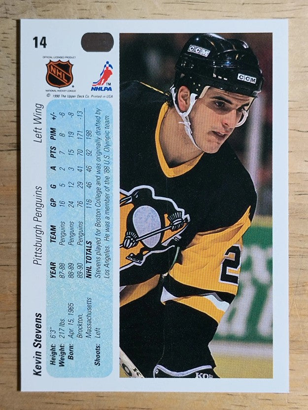 1990-91 Upper Deck #14 Kevin Stevens RC