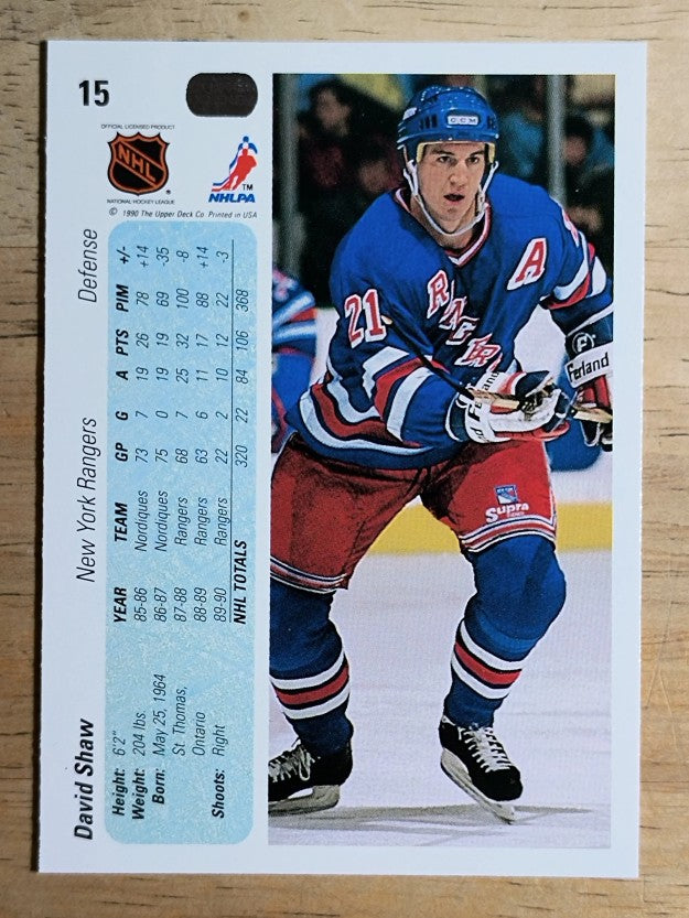 1990-91 Upper Deck #15 David Shaw