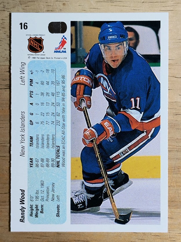 1990-91 Upper Deck #16 Randy Wood