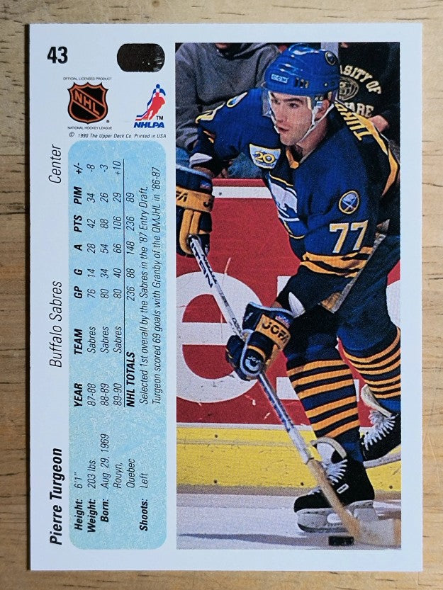 1990-91 Upper Deck #43 Pierre Turgeon