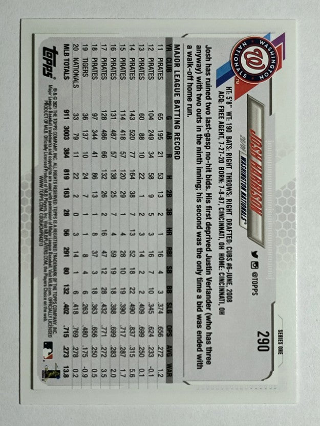 2021 Topps #290 Josh Harrison