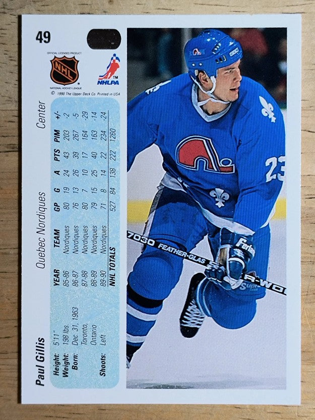 1990-91 Upper Deck #49 Paul Gillis