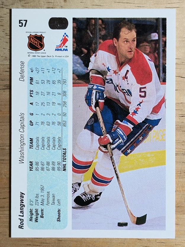 1990-91 Upper Deck #57 Rod Langway