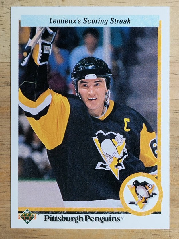 1990-91 Upper Deck #59 Mario Lemieux Streak