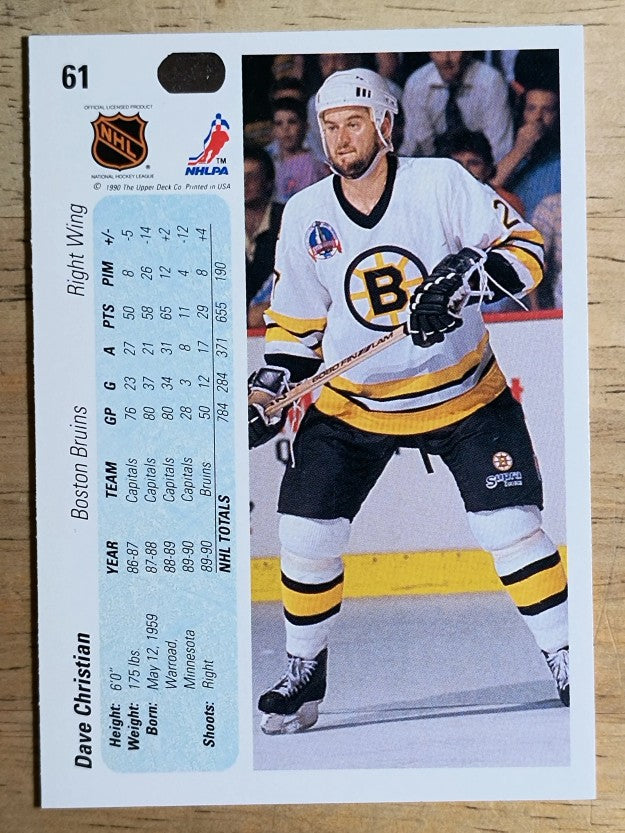 1990-91 Upper Deck #61 Dave Christian