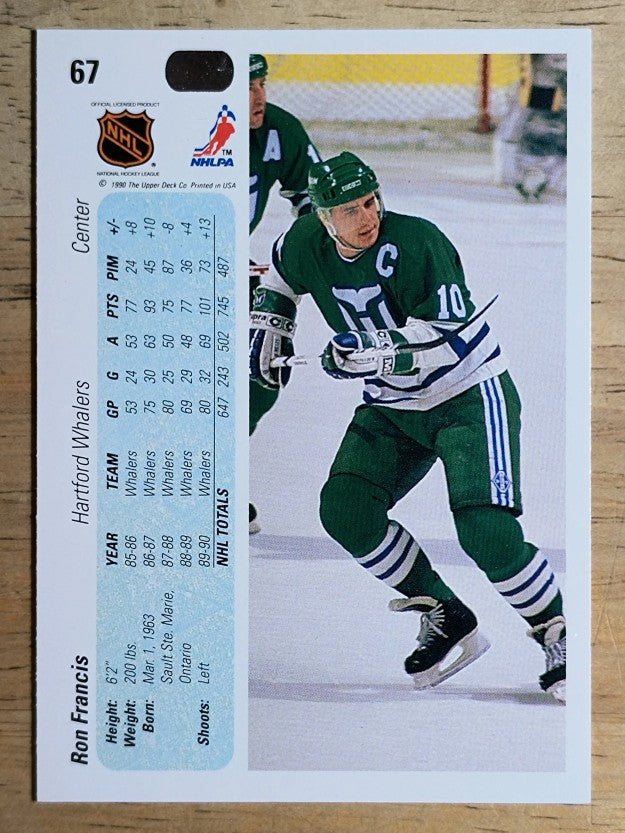 1990-91 Upper Deck #67 Ron Francis