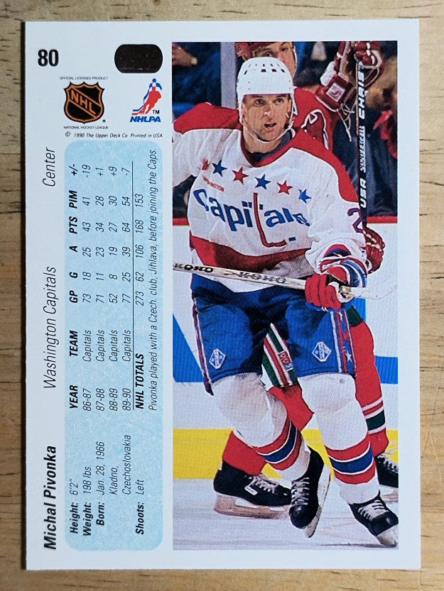 1990-91 Upper Deck #80 Michal Pivonka RC