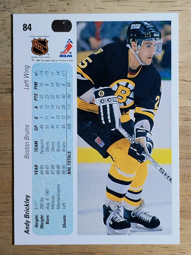 1990-91 Upper Deck #84 Andy Brickley