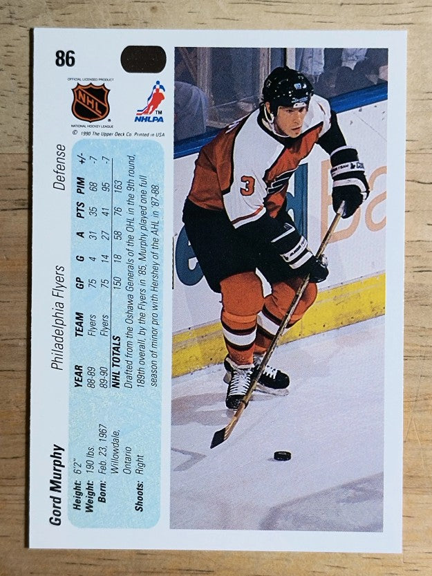 1990-91 Upper Deck #86 Gord Murphy RC