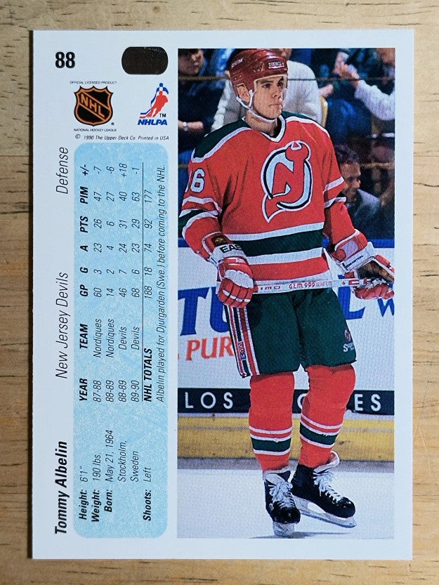 1990-91 Upper Deck #88 Tommy Albelin