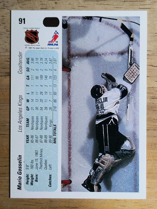 1990-91 Upper Deck #91 Mario Gosselin
