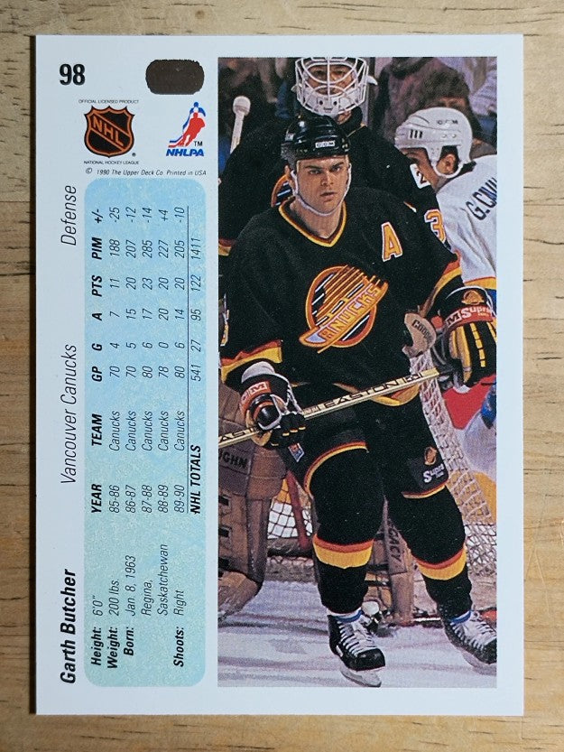 1990-91 Upper Deck #98 Garth Butcher